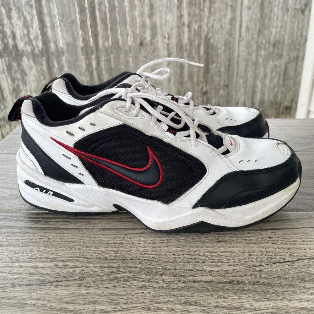 Nike Air Monarch IV Shoes Men 12 White Black Training 415445-101 Walking Sneaker - Picture 1 of 11